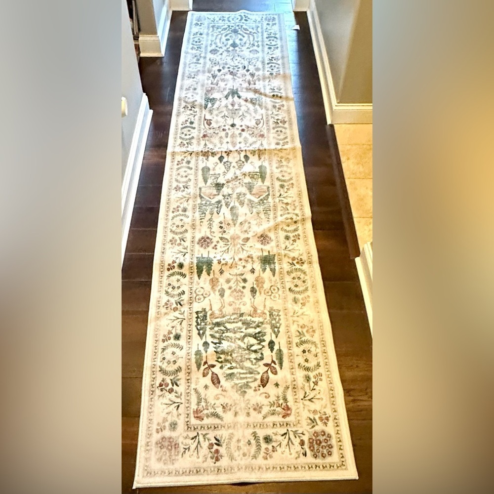 SOLD OUT Ruggable Juniper Runner Rug 2.5x12 Washable Botanical - Picture 4 of 16